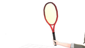 テニス ラケット 手首が自然な状態で握る