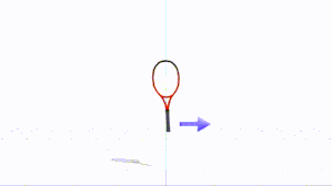 テニスラケットに働く慣性の法則