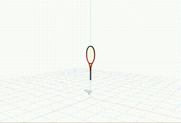 テニスラケットに働く慣性の法則とスイング軌道